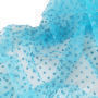 ТНГ54 - Еврофатин Luxe небесно-голубой в мелкий горошек
